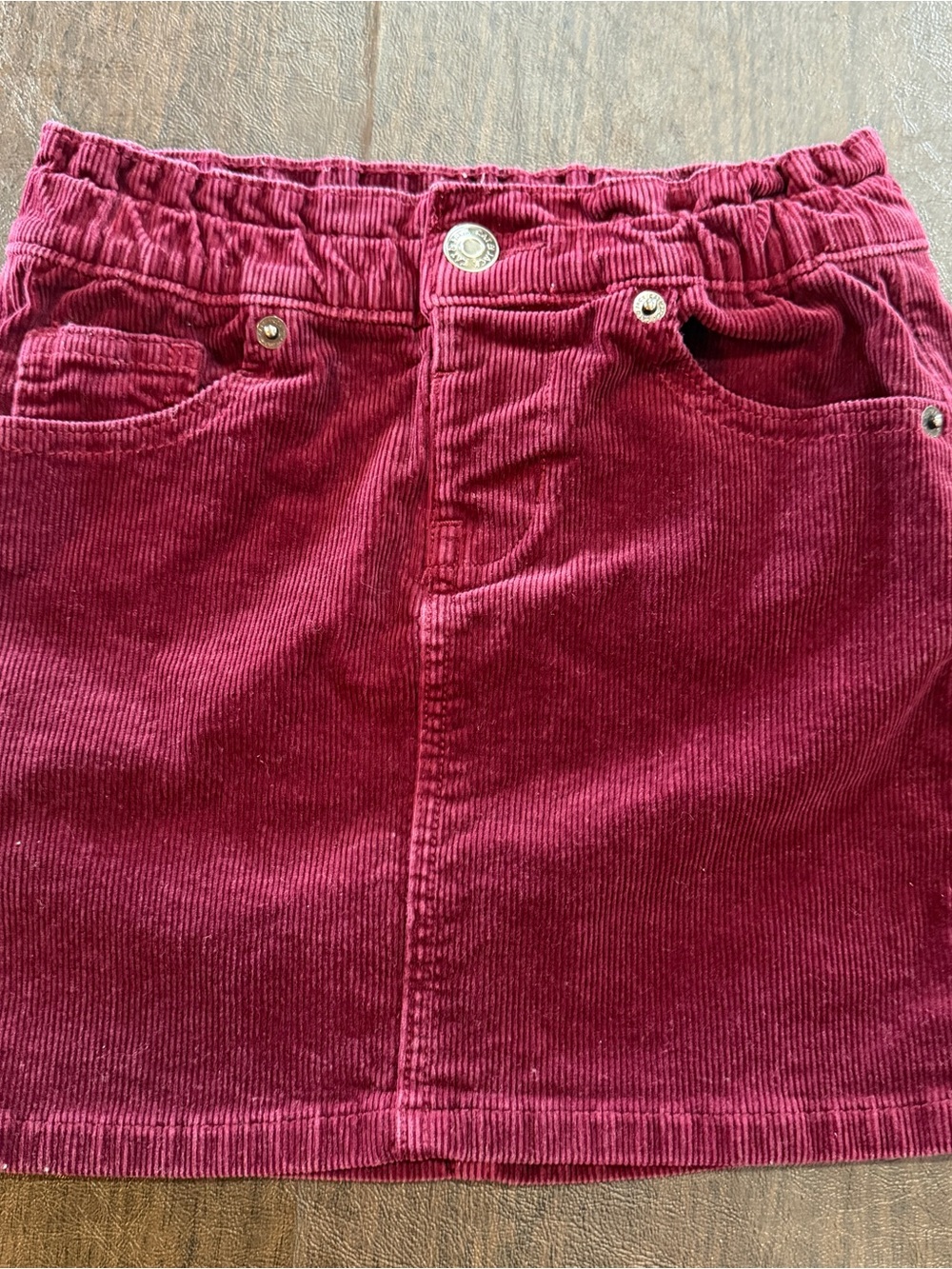 Cat & Jack Berry Corduroy A-Line Skirt Sz S (6/6x)